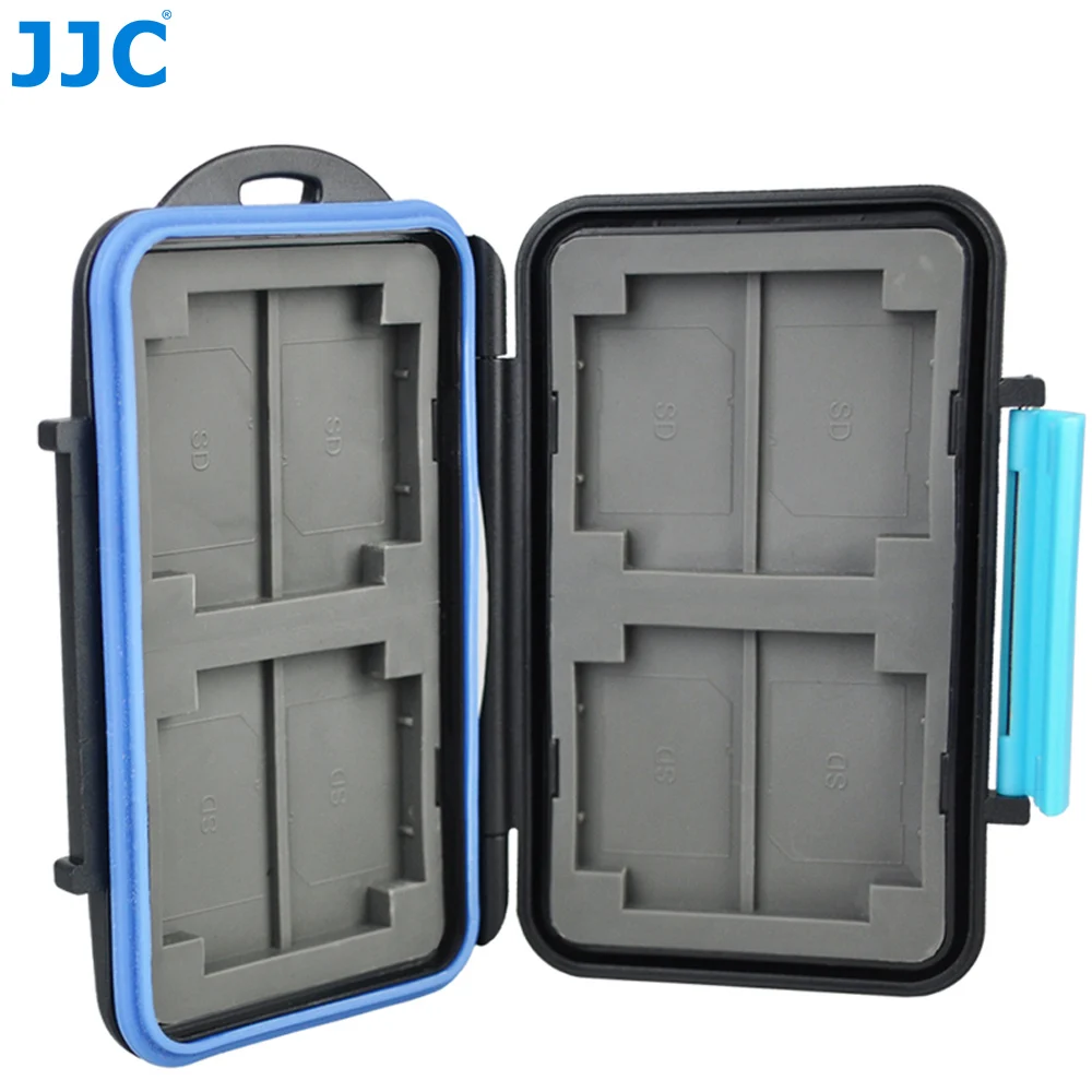 JJC Waterproof Memory Card Case Holder Storage Organizer for 4 CF 8 SD SDHC SDXC Cards Box Canon Nikon Sony Fuji DSLR Camera | Компьютеры