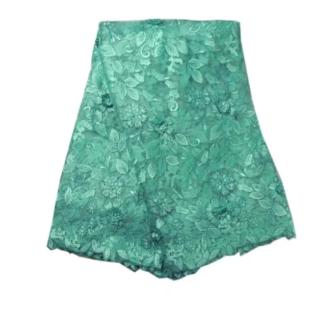 Бисером африканских кружевной ткани Высокое качество Африканский 3D с бисером