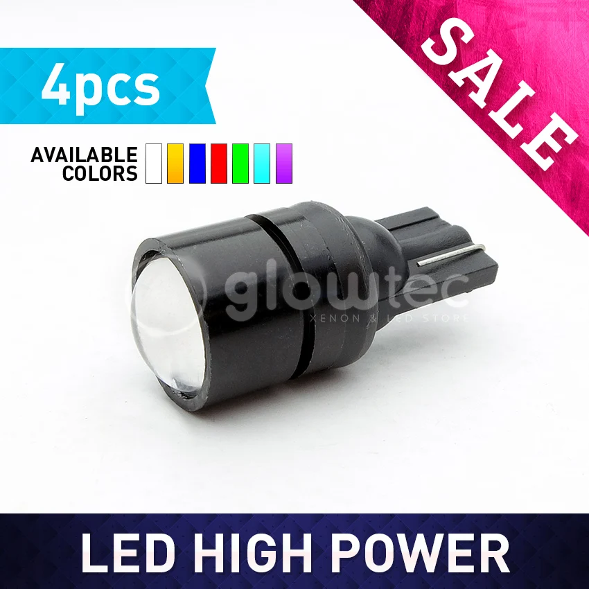 

4pcs T10 BA9S 1.5W LED 194 168 W5W Clearance License headlight Lights Car Auto Bulb Wedge Door high power GLOWTEC