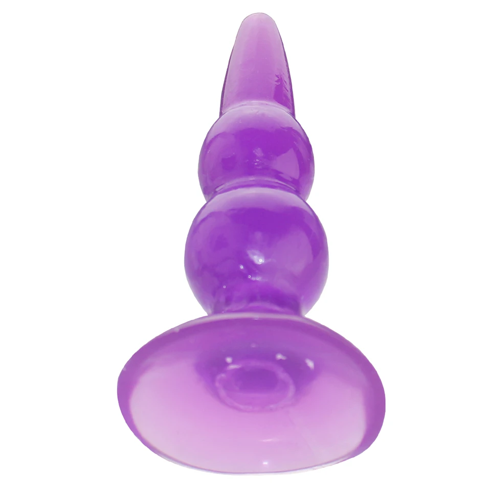 Мягкая силиконовая Анальная пробка с присоской анальные шарики массажер