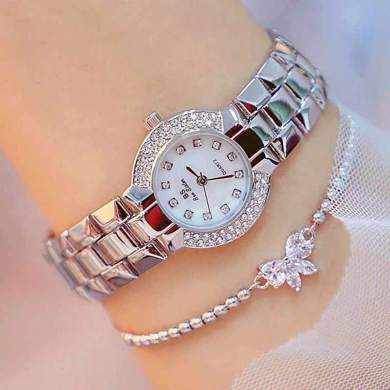 Серебристый Роскошные Брендовые женские часы, женские часы orologio donna, дамский браслет, повседневные кварцевые часы для девушек, дропшиппинг, relógios - Цвет: Серебристый