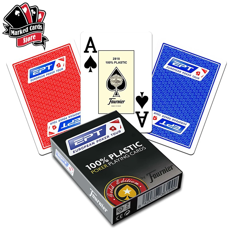 10 деки Red EPT Juice Magic Cards со светящимися знаками Jumbo Размер покера для игр в казино и