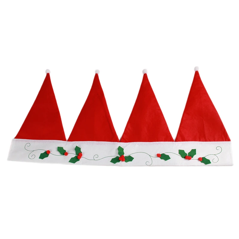 Шапка Санта Клауса окна Подзор рождественские украшения Xmas Шторы декор красного