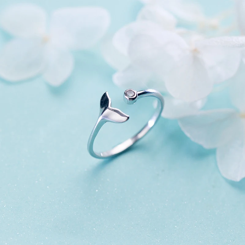 MloveAcc 100% 925 Sterling Silver Fashion Women Mermaid Tail Rings for Girls Tear Jewelry | Украшения и аксессуары