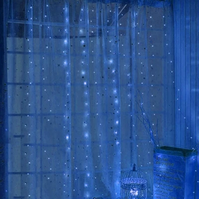 Blue 3 м* 1 м/2 м/3 м/6 м занавес светодиодный светильник-гирлянда сказочная Сосулька Светодиодный Рождественская гирлянда Свадебная вечеринка патио окно открытый светильник-Гирлянда Декор - Испускаемый цвет: Blue