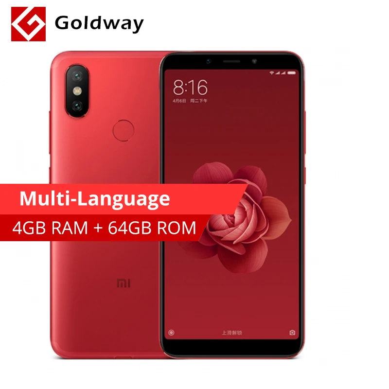 Оригинальный Xiaomi Mi 6X6 X мобильный телефон 4 Гб оперативная память 64 Встроенная 5 99