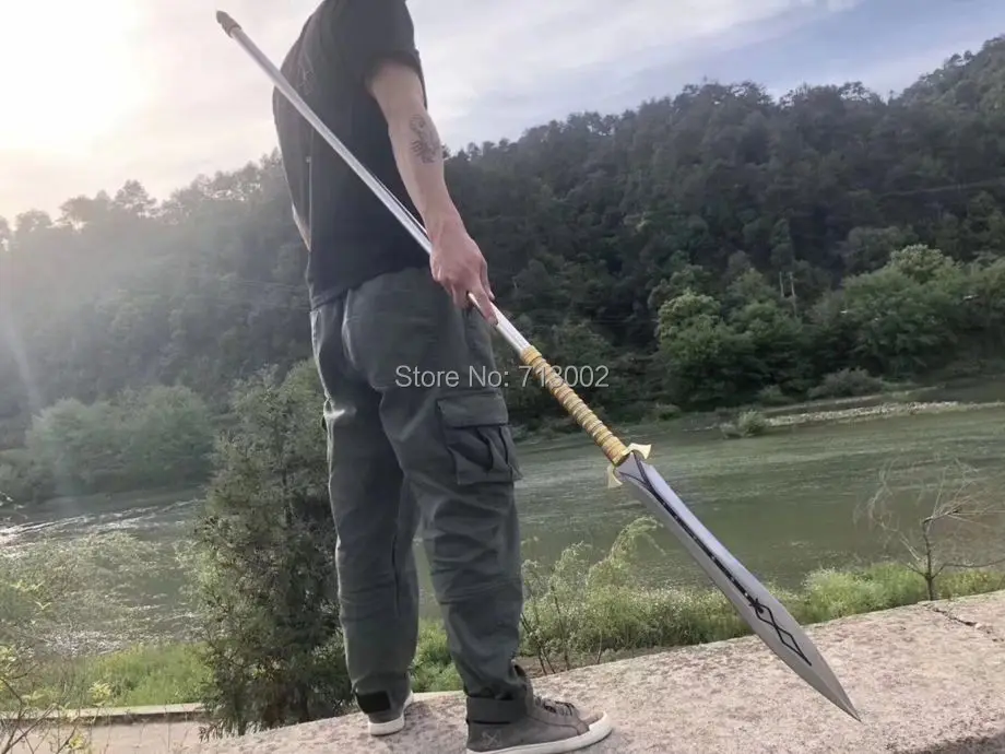 Ручная работа китайский Wushu Broadsword острый Щука сложенный 57-60HRC стальной меч сплав