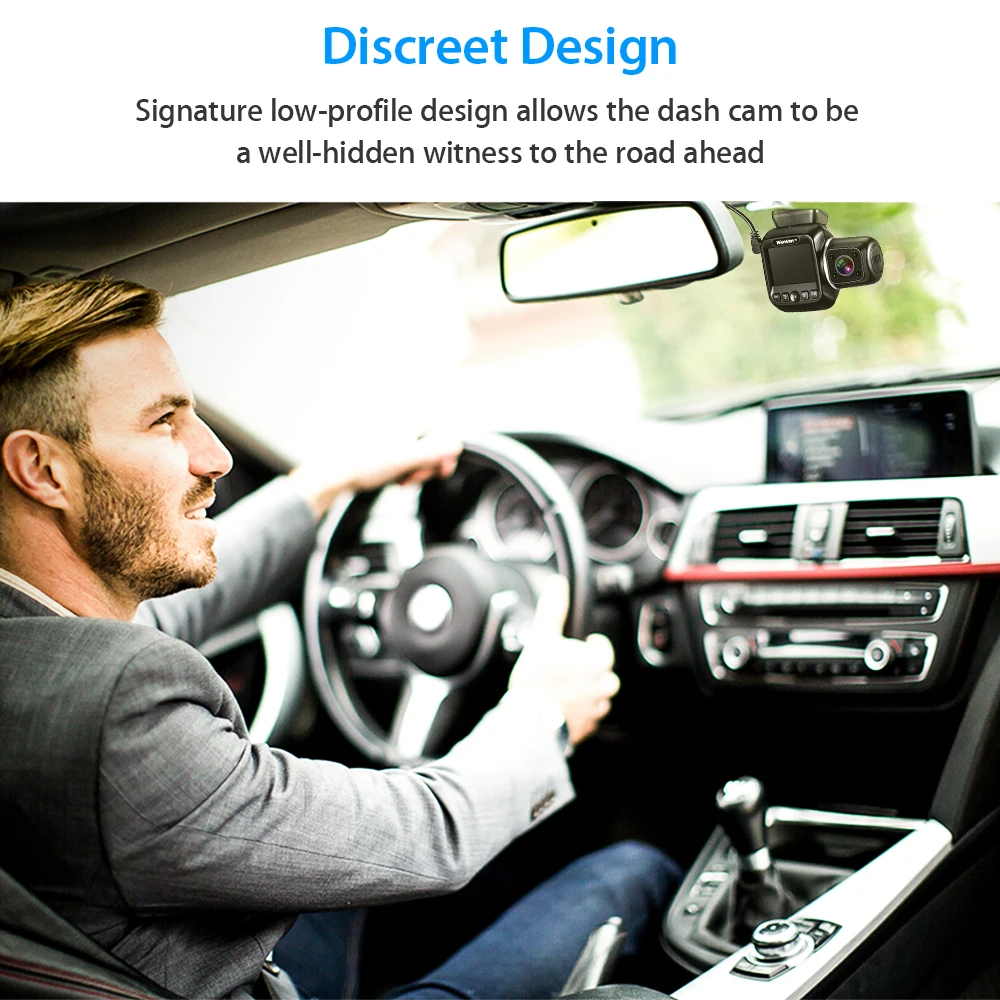 Автомобильный видеорегистратор с двумя объективами 1080P GPS G сенсором Wi Fi ночным