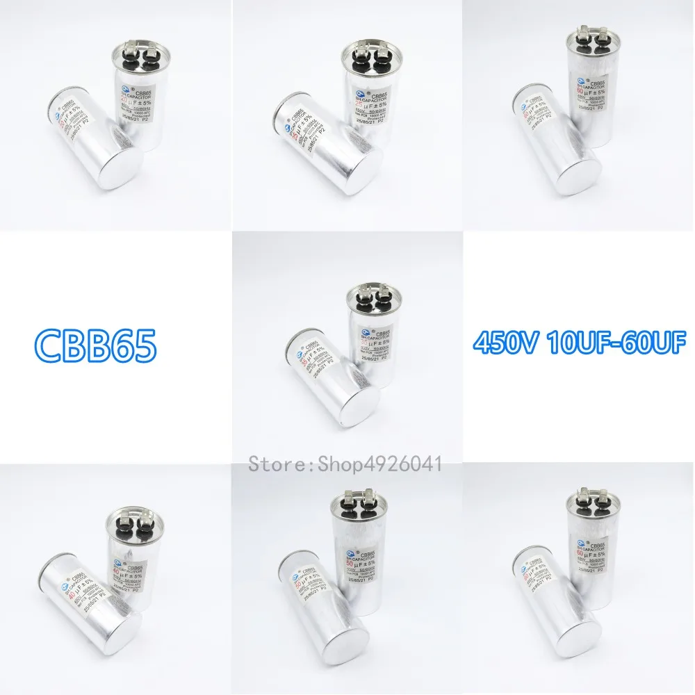 Start Capacitor Cbb65 450vac 10/15/20/25/30/35/40/45/50/55/60uf