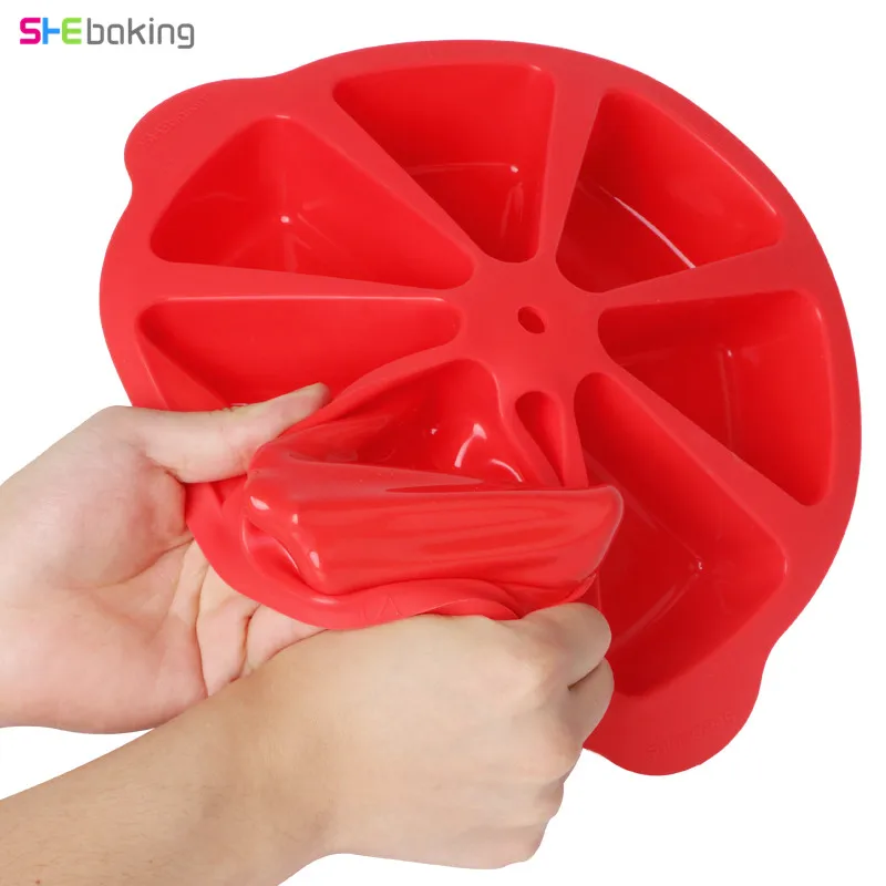 Shebaking 8 отверстий выпечка плесень 3D круглая силиконовая форма для пирога Плесень DIY маффины с помадкой хлеб торт сковорода форма для выпечки Кухня кондитерский инструмент