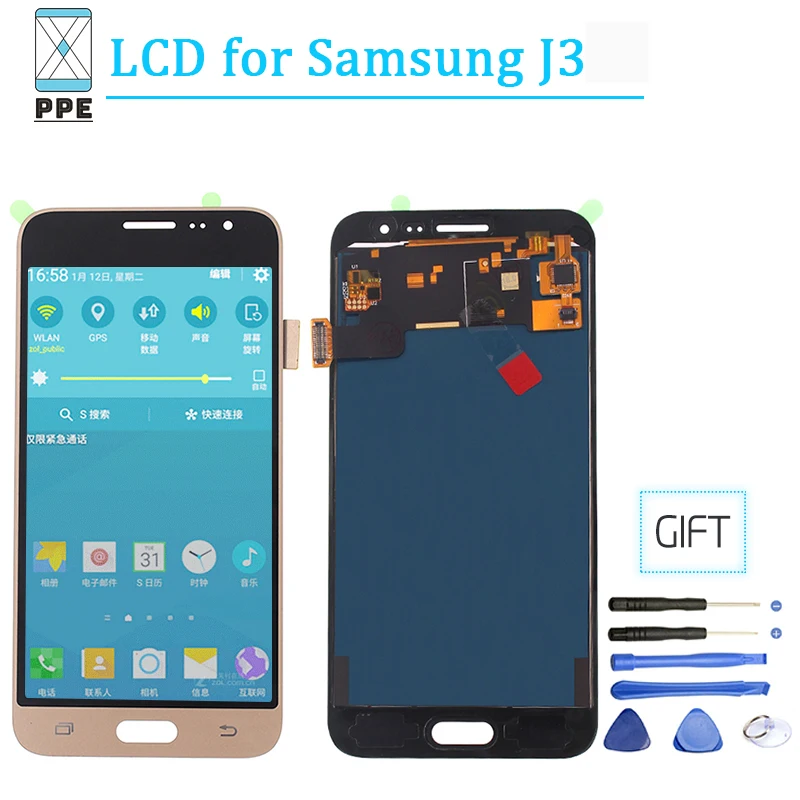 Отрегулировать яркий для samsung J320 Galaxy J3 2016 J320F J320H J320FN/DS J320M ЖК Экран дисплея Touch