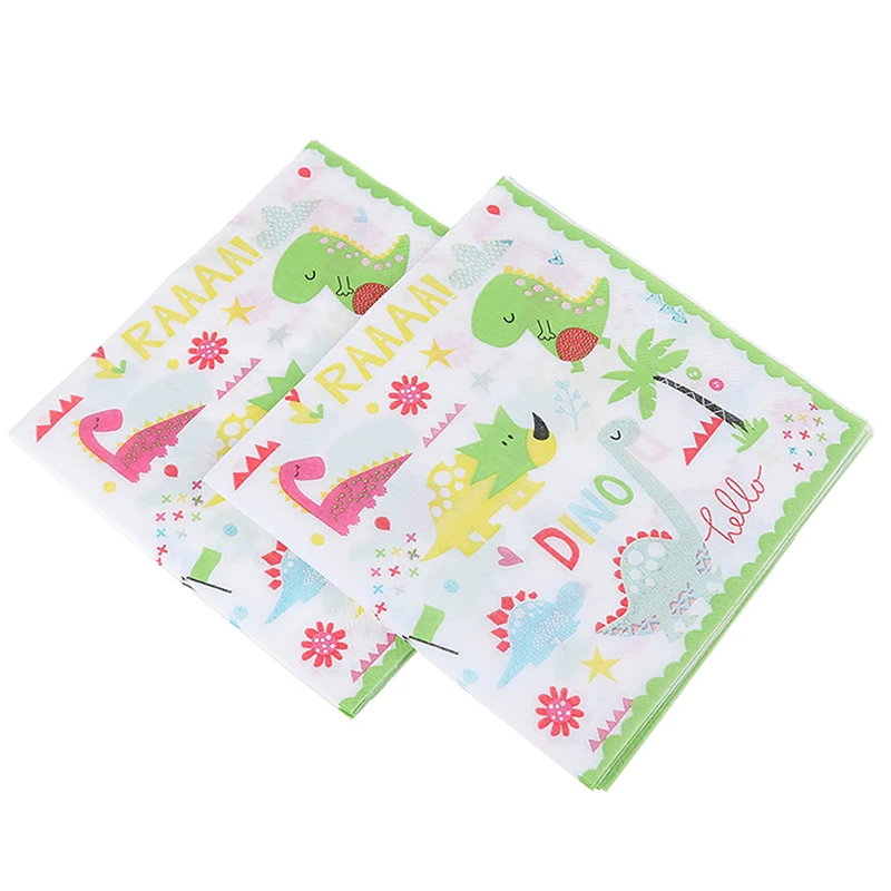 12 шт. одноразовая посуда для салфеток с динозавром свадебной вечеринки украшения