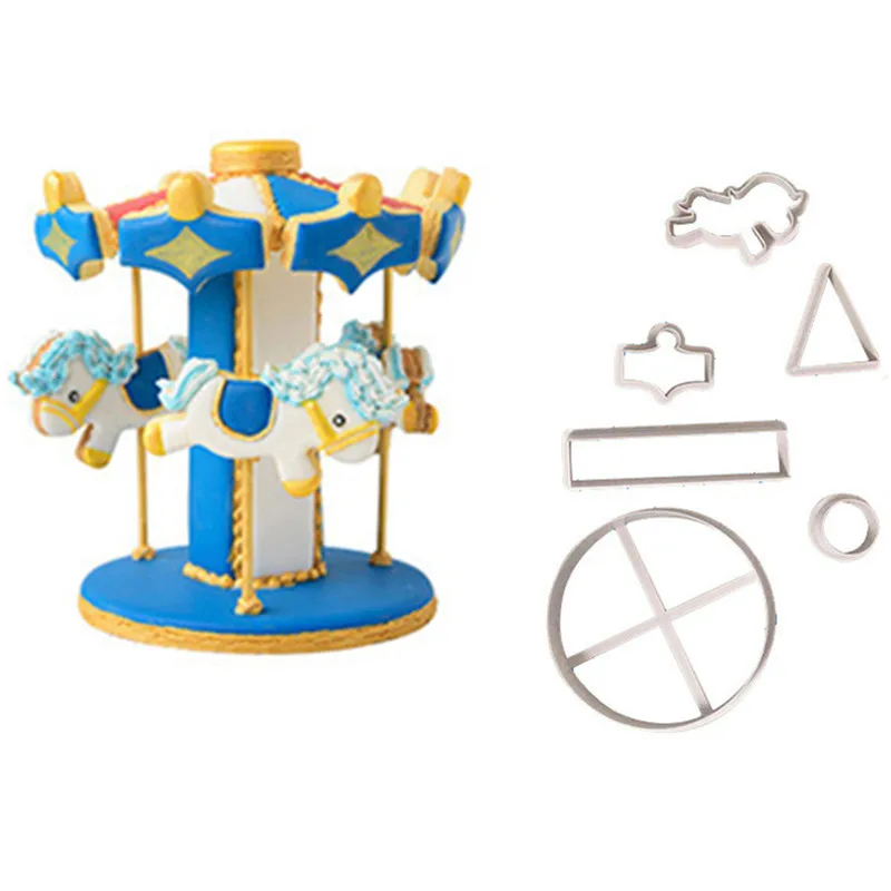 

Aouke Carousel fondant mold DIY chocolate fondant mold dry Pez mold