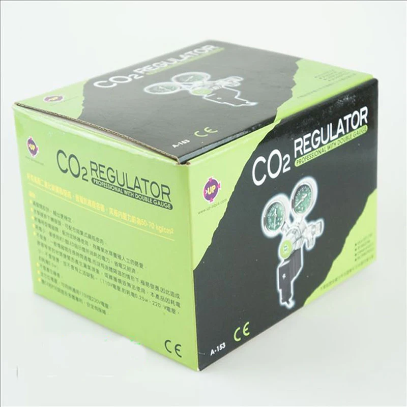 До Аква двойной Gauge аквариум CO2 Системы регулятор с электромагнитным магнитный