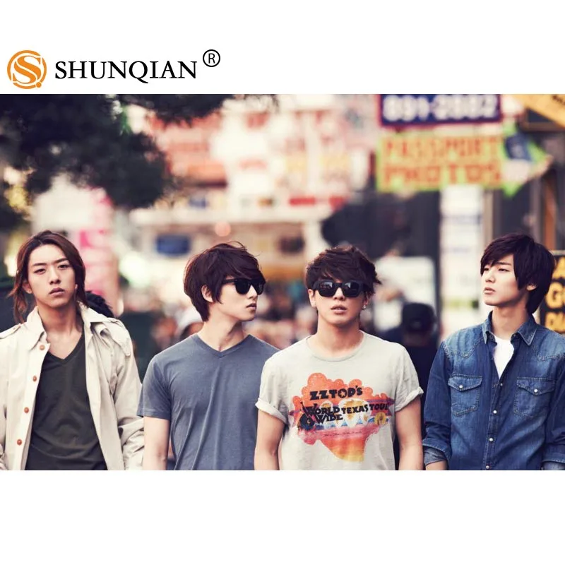 Новое поступление Шелковый постер KPOP CNBLUE с индивидуальным принтом модный