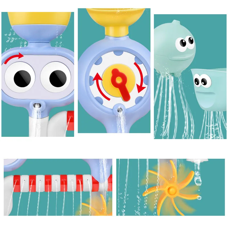 Игрушки для ванной интерактивный душ дети играть водная горка орбита ванны и