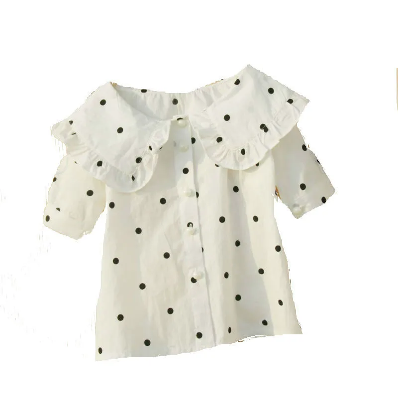 Лидер продаж 2019 летняя блузка для девочек рубашки топ детские белые школьные