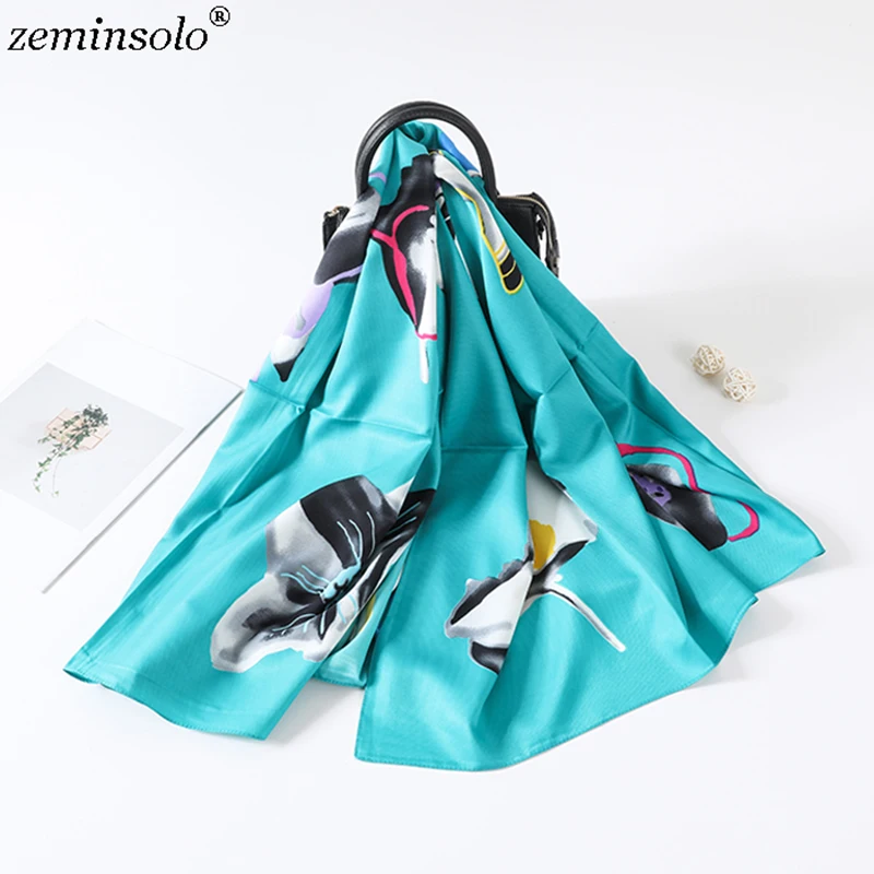 Новинка большой квадратный шарф шарфы для женщин 100% саржевый шелковый шаль