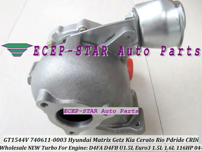 Бесплатная доставка GT1544V 740611 5001S 5002S турбо для HYUNDAI Matrix Getz KIA Cerato Rio Pdride 1.5L CRDi D4FA D4FB