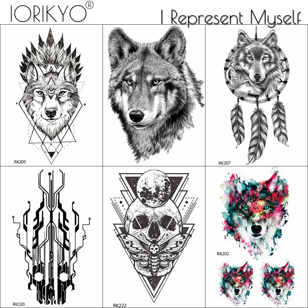 Черные скетч волк геометрический призрак животные племя искусственные