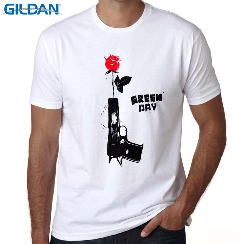 GILDAN Short Sleeve Men T Shirt New Fashion The Real Gangster gun Printed T-shirt O-Neck Tops Panda With Gun Cool Tee Shirts | Мужская