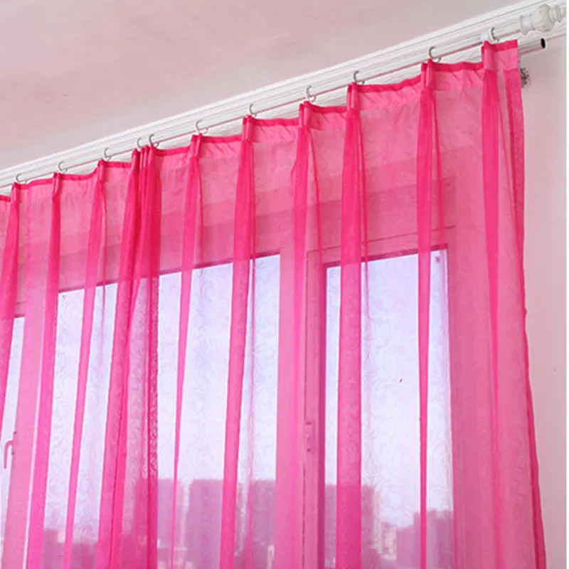 Однотонные прозрачные Занавески современные простые для гостиной спальни