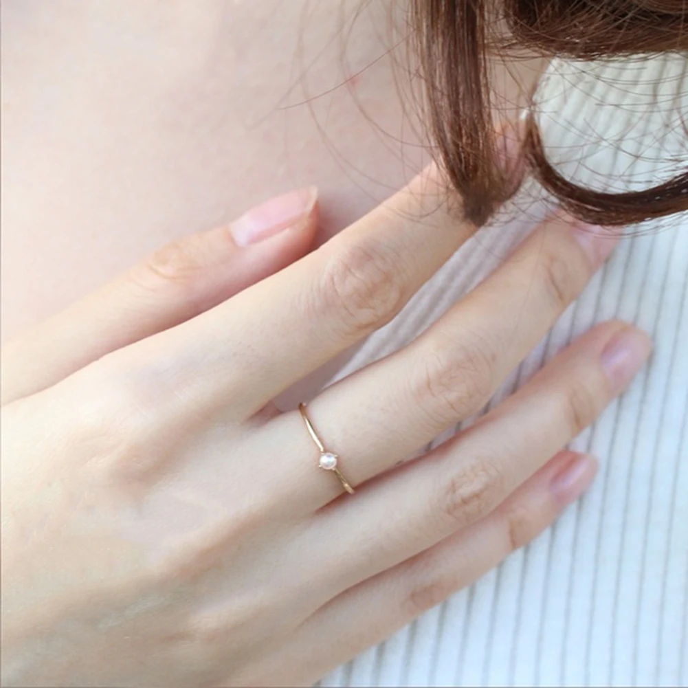 Elegant Faux Pearl Inlaid Finger Ring Women Party Banquet Charm Jewelry Gift New | Украшения и аксессуары