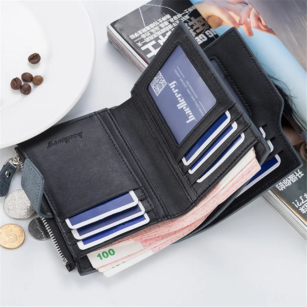 2018 Fashion Men wallets Short and large capacity mens wallet male money purses Soft Card Case classic soild pattern designer | Багаж и