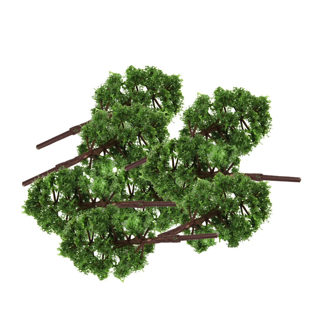 

20pcs Tree Model Train Wargame Scenery Layout Supplies 3.15 Inch Deep Green Tree Model, 1:150 Scale