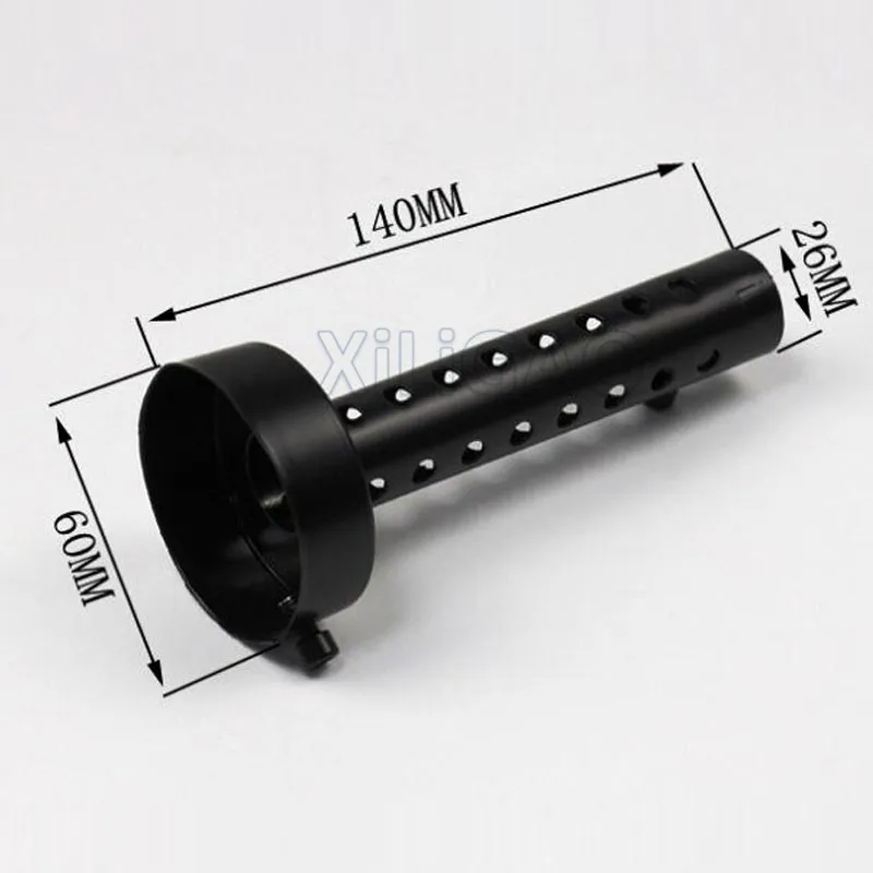 140X60MM Выхлопа мотоциклов глушитель Регулируемый дБ убийца черный Цвет Металла Глушитель 35/42/45/48/60 мм подходит для большинства выхлопов приятный звук MF010 - Цвет: 140X60MM