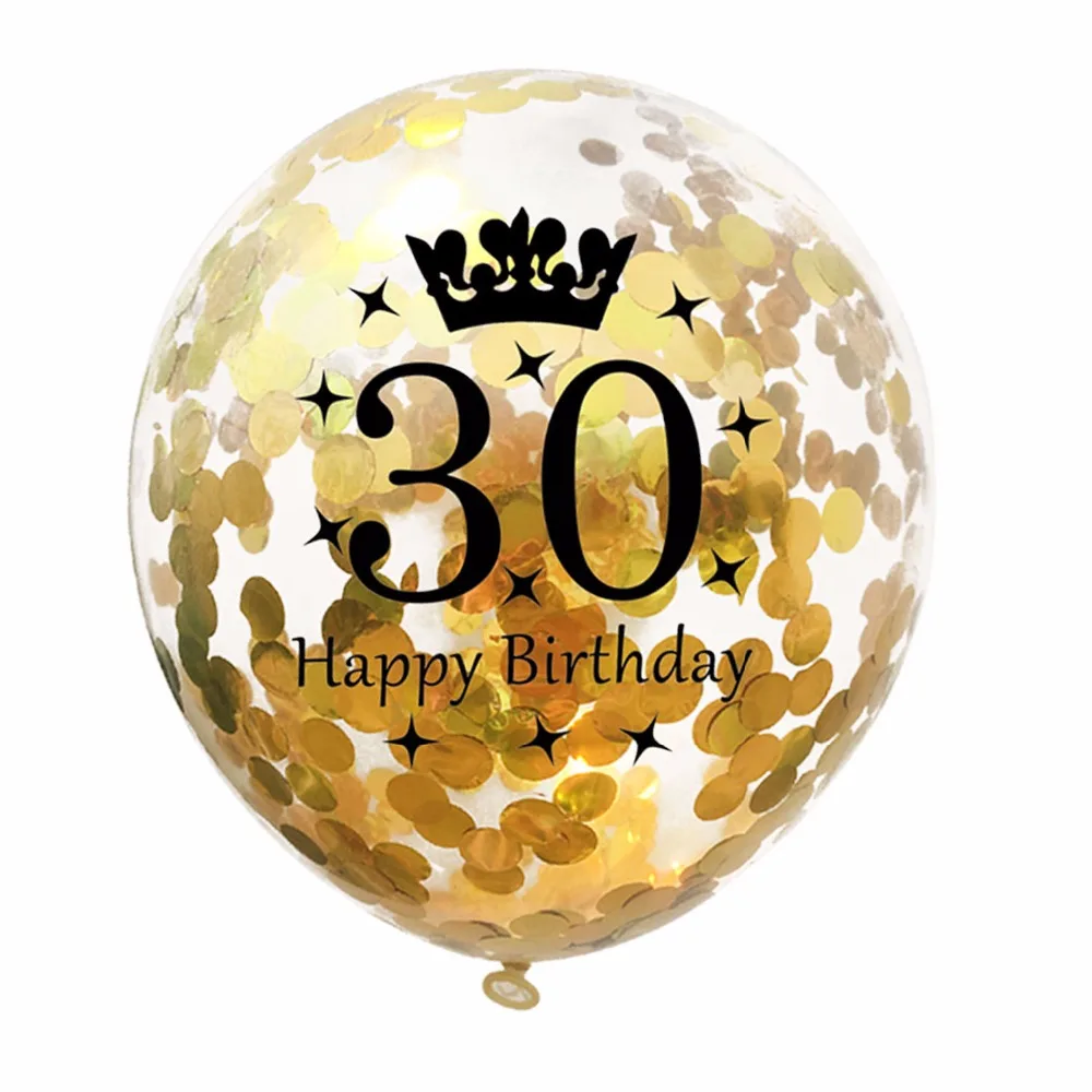 10 шт. прозрачные латексные шары с конфетти 30/40/50/60 | Дом и сад