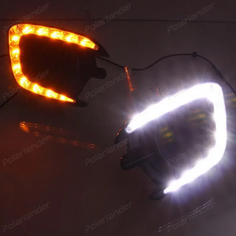 2017 Новый сигнал поворота DRL Противотуманные фары Дневные ходовые Бег светильник