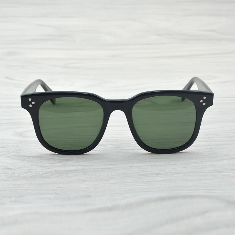 Black VS Green Модные Безразмерные Винтажные Солнцезащитные очки брендовый дизайн OV5236 поляризованные солнцезащитные очки для женщин Квадратные Солнцезащитные очки Ретро женские очки - Цвет линз: Black VS Green