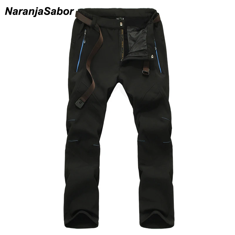 

NaranjaSabor 2020 Men's Winter Pants Mens Casual Pant Waterproof Male's Jogger Thick Trousers Warm Inside Fleece Pants Men 5XL