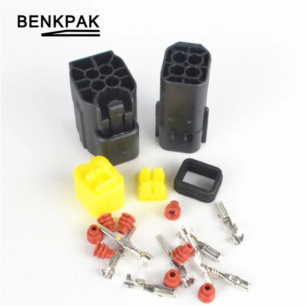 1 компл. 4Pin способ Влагозащищенные соединительные зажимы Plug Авто опломбированный