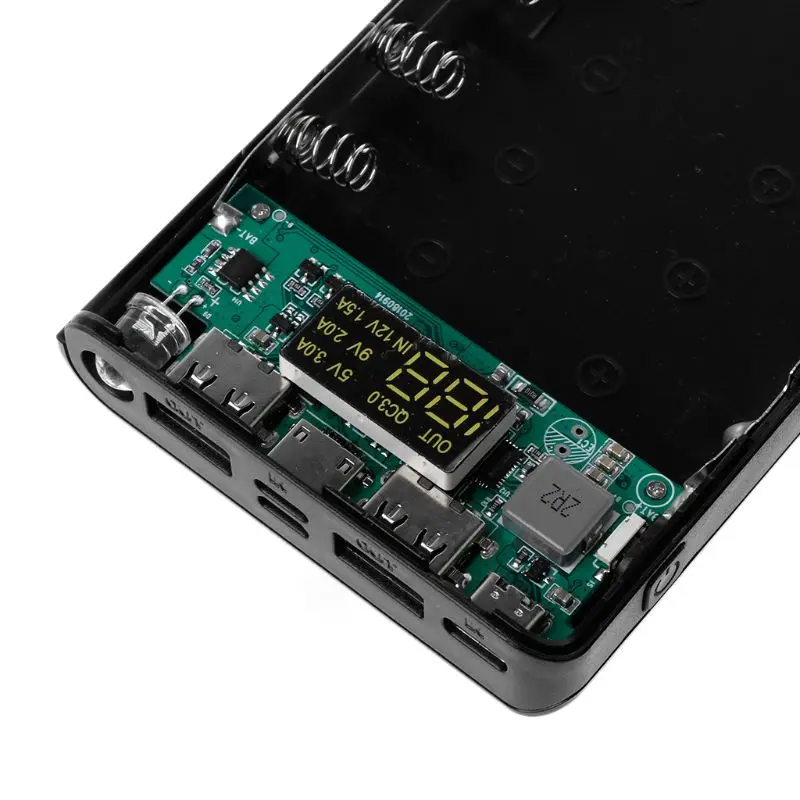 Двойной USB QC 3 0 8x18650 батарея DIY Power Bank Box зарядное устройство для iPhone Xiaomi сотовый