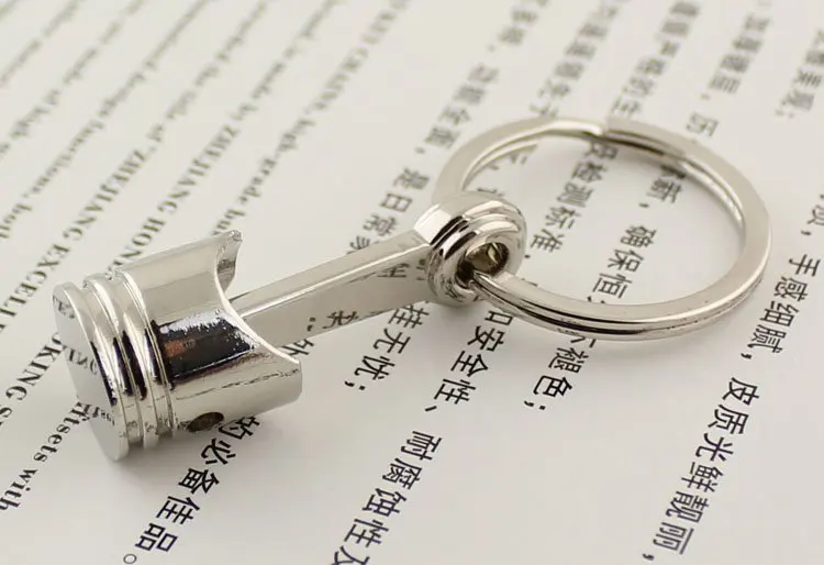 Брелок для ключей с поршнем двигателя 10 шт./лот полированный хром креативные