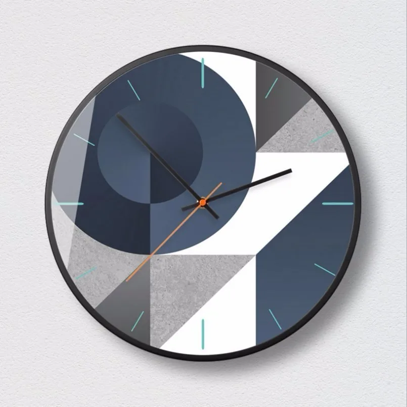 

Nordic Geometric Clock Wall Art Technology Sense Modern Minimalist Mute Wall Clock Large Bedroom Living Room Decoration C5T086