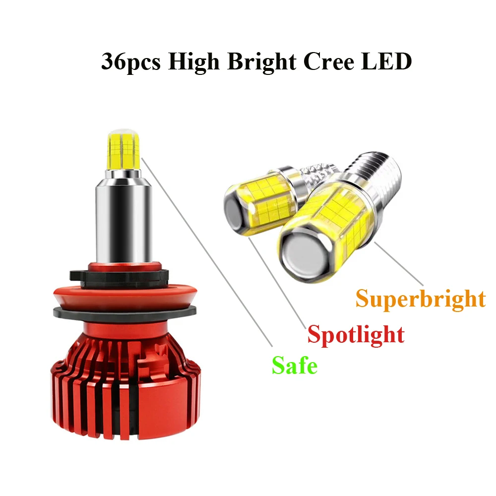 СУПЕРБЕЛАЯ мини лампа Branco с 6 боковыми лампами Уникальный чип точечный