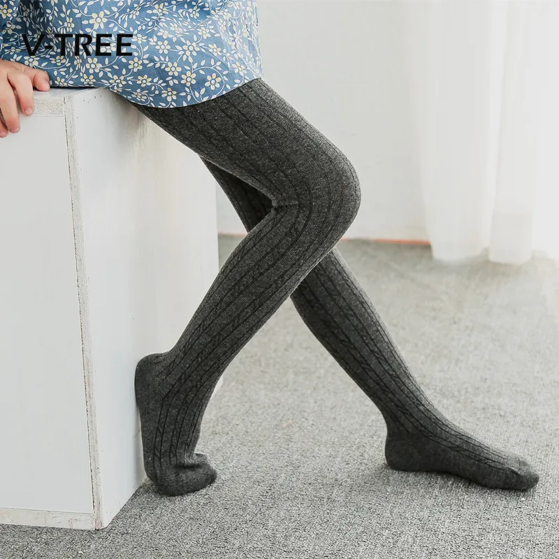 Колготки для девочек Чулки Сезон осень зима Плотные теплые хлопковые колготки