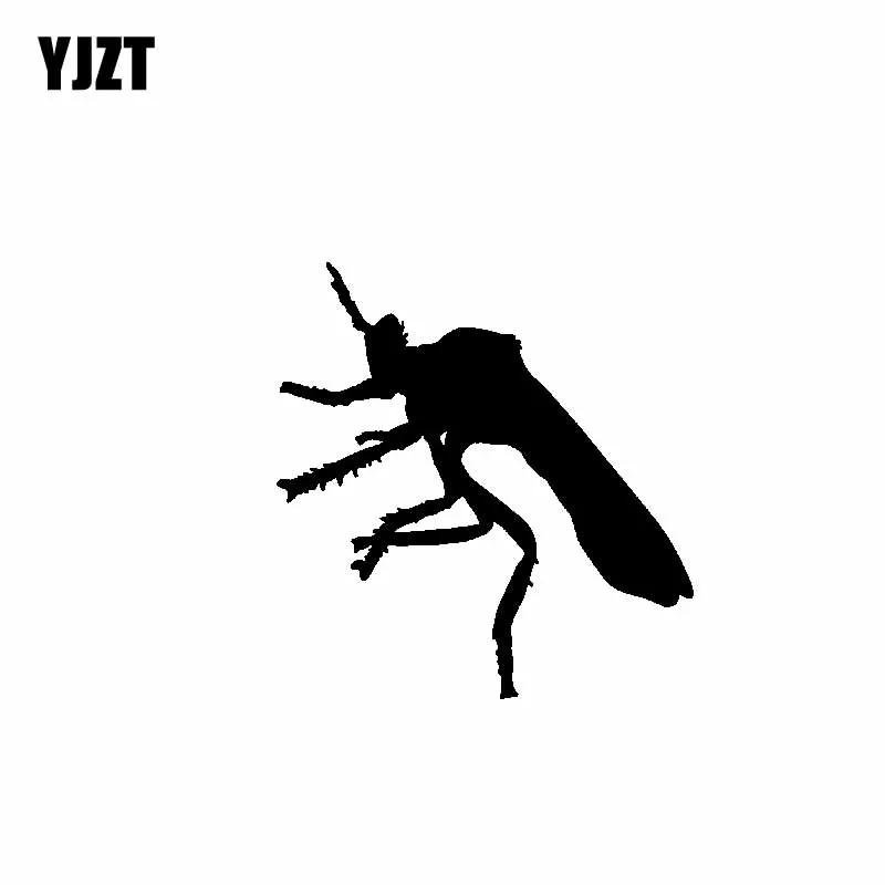 

YJZT 14.1CM*14.8CM Unusually Beautiful Insect Delicate Nifty Vinyl Decal Lovely Car Sticker Black/Silver C19-1358