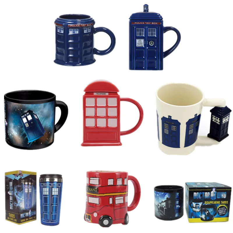Doctor Who кофейные кружки Tadis полицейская коробка чашки и кружки ручная роспись аниме классное украшение большая емкость посуда для напитков