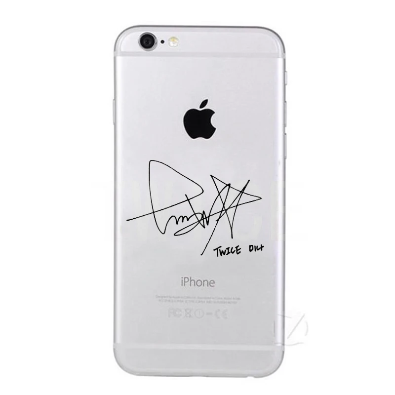 BZWGL twice signature Phone Case for iPhone 5s 6 7 8 Plus X tpu Transparent soft cover |