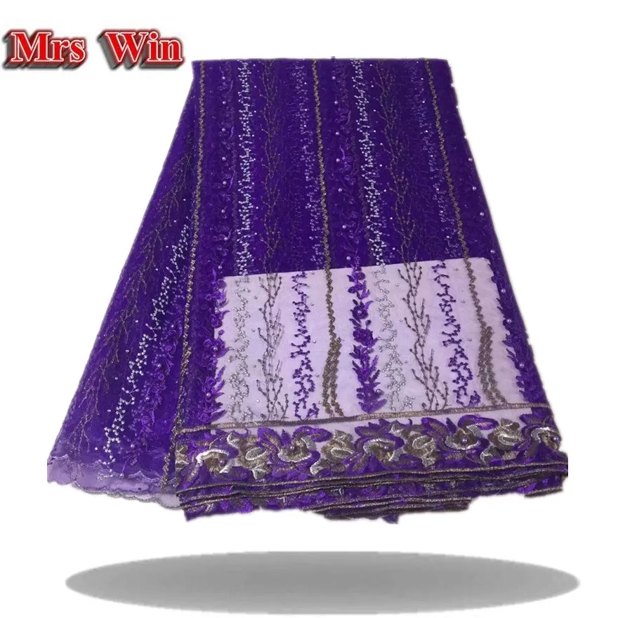 2017 самый доступный в африканском стиле кружевная ткань линия с бисером и