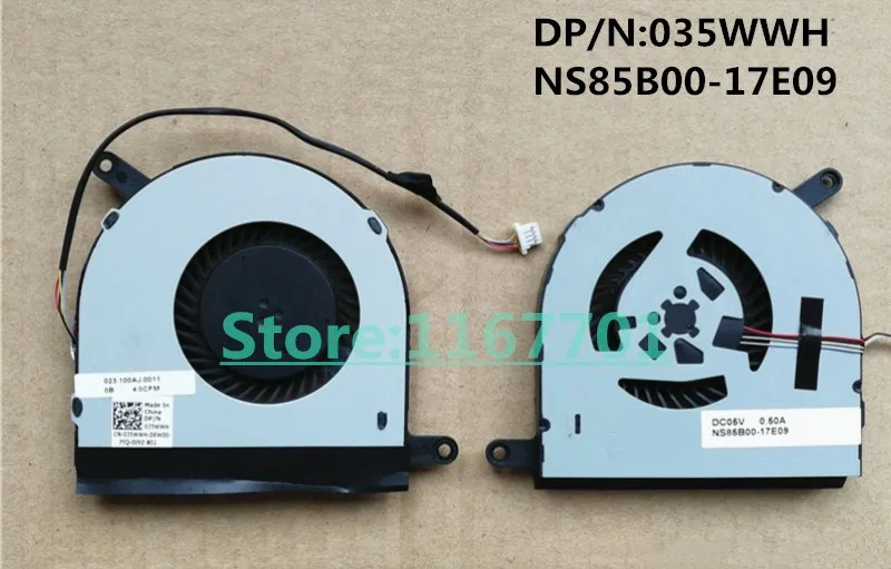 

New Original Laptop/Notebook CPU cooling Fan for Dell Inspiron 17-7000 7778 7779 035WWH NS85B00-17E09 023.100AJ.0011