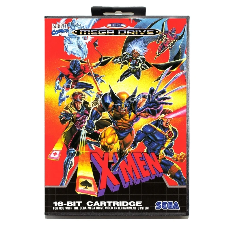 X Men с коробкой для 16 битной игровой карты Sega MD Mega Drive видеоконсоли Genesis|Картриджи| |