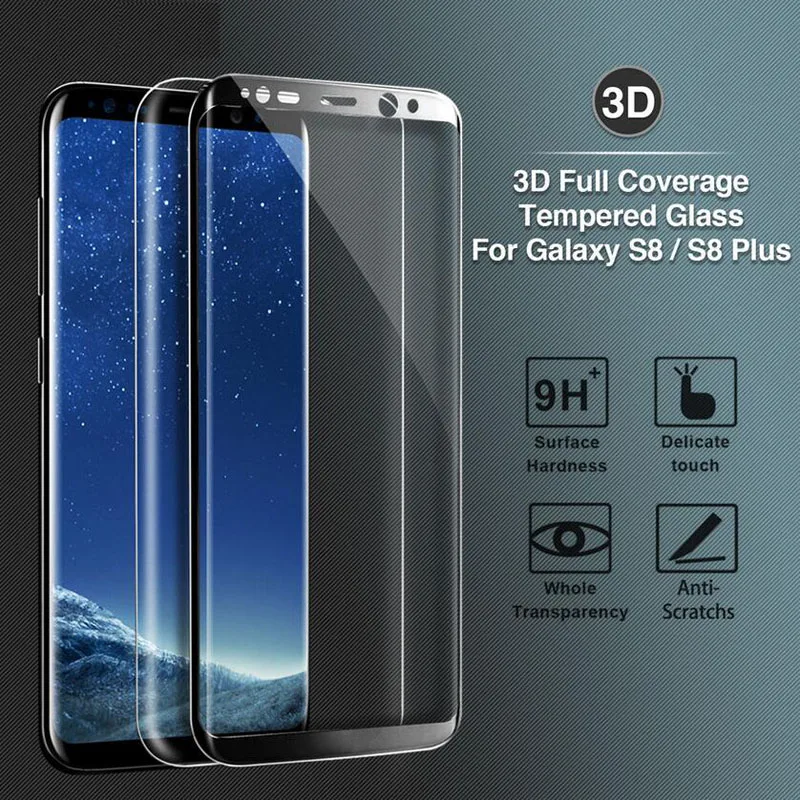 9H Закаленное стекло пленка для Samsung Galaxy Note8 S9 Plus полное покрытие Защитная Note 8 3D