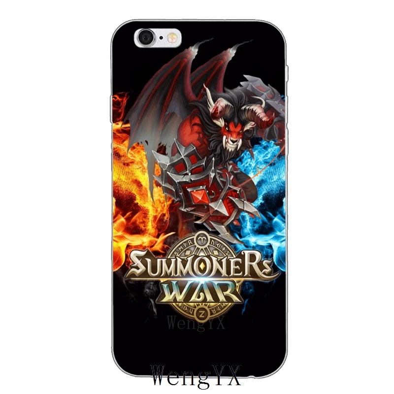Тонкий Ультратонкий Мягкий чехол из ТПУ для iPhone 4, 4S, 5, 5S, 5c, SE, 6, 6s, 7, 8 plus, X, XR, XS Max - Цвет: Summoners-War-A-13