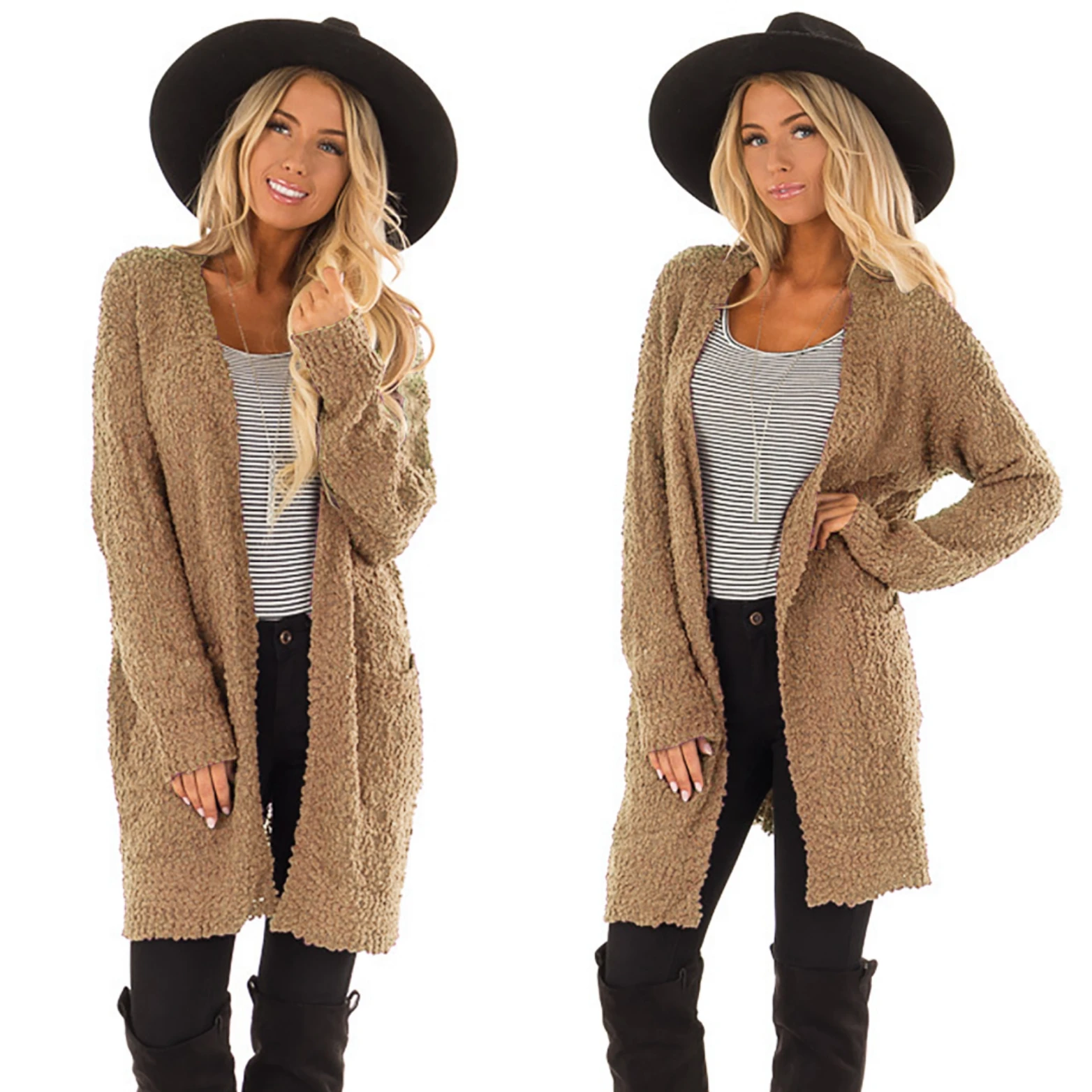 AVODOVAMA M Fashion Warm Women Long Sweaters Solid Knitted Coats Cardigans Female Tops Autumn and Winter |