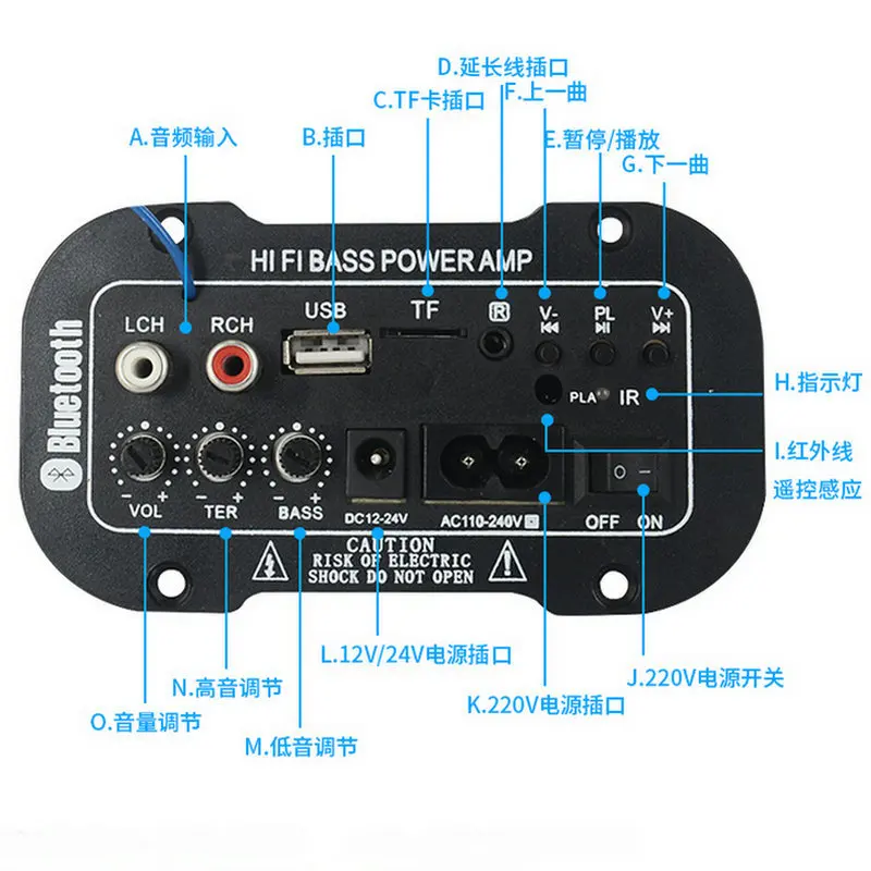 Усилитель мощности басов плата 5 дюймов 12V24V220V три карты цифровой усилитель